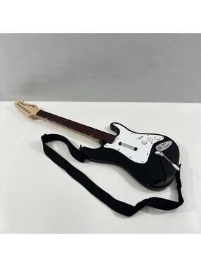Rock Band Black Fender Stratocaster XBOX 360 Wireless Guitar XBGTS2-A Harmonix